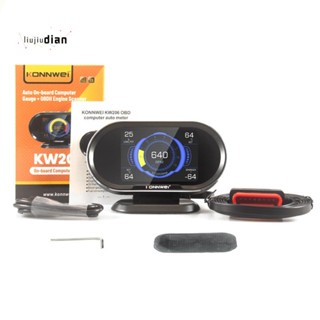 Konnwei KW206 เครื่องวัดความเร็วน้ํามันเชื้อเพลิงรถยนต์ OBD2 HUD