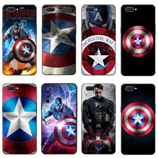 เคสโทรศัพท์มือถือ ลายการ์ตูนอนิเมะ Marvel Captain America DIY สําหรับ Oppo Reno 10X Zoom 2 2F 2Z 3 4 4Pro 5 6 7 8