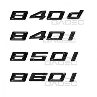 สติกเกอร์โลโก้ตัวอักษร โครเมี่ยม ABS 3D สําหรับติดตกแต่งรถยนต์ BMW 8 Series 840d 840i 850i 860i E31 G14 G15 G16