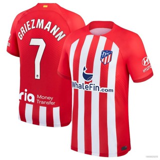 เสื้อยืดแขนสั้น ลายทีมชาติฟุตบอล Atletico Madrid NP2 2023-24 Griezmann No.7 พลัสไซซ์ สําหรับผู้ชาย และผู้หญิง PN2