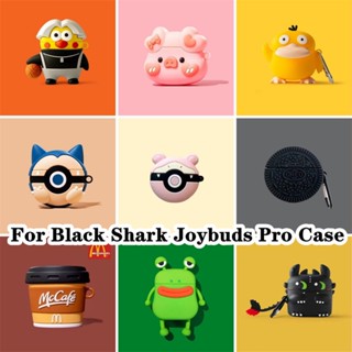 【Yoshida】เคสหูฟัง แบบนิ่ม ลายการ์ตูนฉลาม สีดํา สําหรับ Black Shark Joybuds Pro