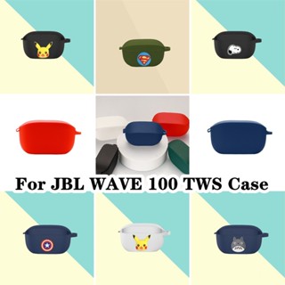 【imamura】เคสหูฟัง แบบนิ่ม สีพื้น สําหรับ JBL WAVE 100 TWS JBL WAVE 100