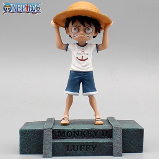 โมเดลฟิกเกอร์ PVC รูปการ์ตูนอนิเมะ One Piece Luffy Weeping ขนาด 9 ซม. เหมาะกับของขวัญ ของเล่นสะสม สําหรับตกแต่ง