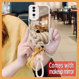 Hangings Raised lens Phone Case For Huawei Honor70 Little Fresh trend Mirror surface dustproof Makeup mirror Heat dissipation