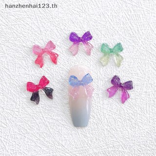 Hanhai อุปกรณ์ตกแต่งเล็บ โบ ไล่โทนสี 3D สีแคนดี้ สําหรับตกแต่งเล็บ 30 ชิ้น