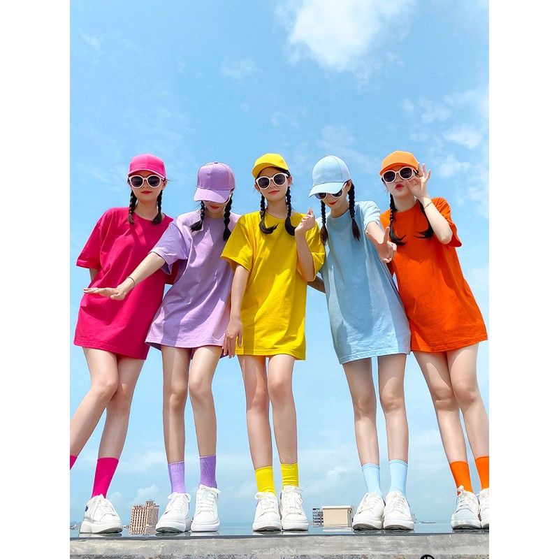 ชุดเสื้อแขนสั้น สีพื้น เหมาะกับการเดินทาง สําหรับเพื่อนสาว 05BZ