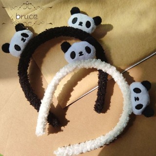 ที่คาดผม ผ้ากํามะหยี่ขนนิ่ม ลายการ์ตูนแพนด้าน่ารัก สไตล์จีน สําหรับเด็ก