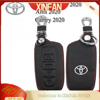 Xinfan เคสกุญแจรีโมตรถยนต์ หนังแท้ กันกระแทก สําหรับ Toyota Corolla Cross 2020 2020 Altis 2020 Camry 2020