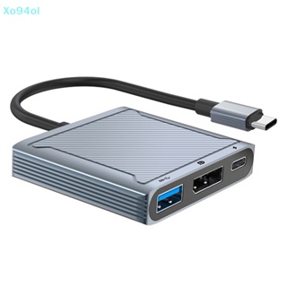 Xo94ol อะแดปเตอร์ฮับ 8K 60Hz DP 3 in 1 USB C เป็น Displayport 4K@120 Type C PD 100W TH