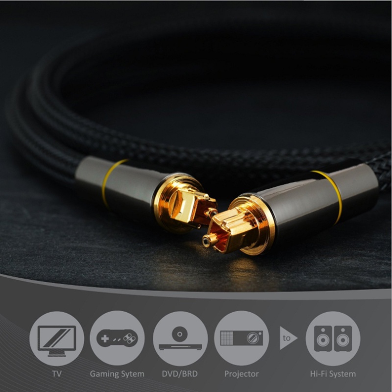 สายสัญญาณเสียงดิจิตอล Coaxial SPDIF Dolby 7.1 Soundbar 5.1 Toslink Fiber สําหรับกล่องทีวีลวด Soundbar เครื่องขยายเสียงซับวูฟเฟอร์