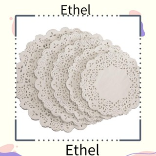 Ethel1 แผ่นรองจาน ทรงกลม สีขาว สําหรับห่อของขวัญแต่งงาน