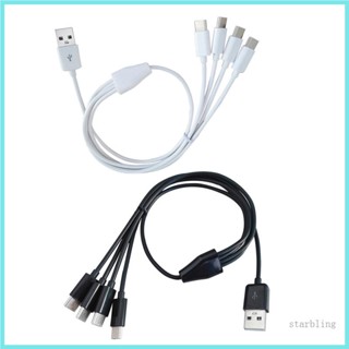 Star Multi 4 in 1 สายชาร์จ USB C ยาว สายชาร์จ หลายพอร์ต สายชาร์จ Type C เชื่อมต่อ สําหรับโทรศัพท์มือถือ