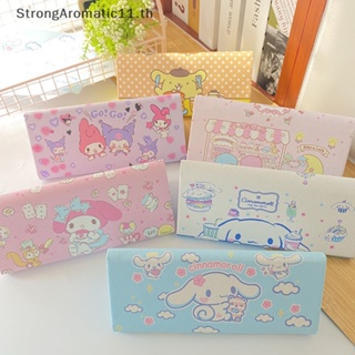 SANRIO กล่องเก็บแว่นตา สายตาสั้น ลายการ์ตูนคิตตี้ เมโลดี้ คุโรมิ ชินนาม่อนโรล แบบพกพา พับได้ สําหรับนักเรียน