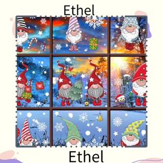 Ethel1 สติกเกอร์พีวีซี ลายซานตาคลอส คริสต์มาส ลอกออกได้ สําหรับติดตกแต่งผนัง