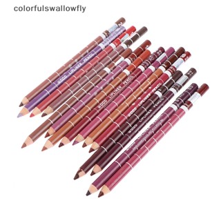 Colorfulswallowfly ดินสอเขียนขอบปาก แบบไม้ กันน้ํา สําหรับผู้หญิง 1 ชิ้น