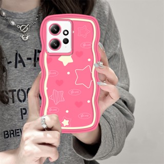 เคสโทรศัพท์มือถือ TPU ลายดาว สีชมพู สําหรับ Redmi Note 12 Redmi A1 A2 10C 10A 9C 9T Note 11S 10 5G 10S 9S 8 Pro Xiaomi Poco M5S M3 X3 Pro NFC