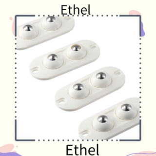 Ethel1 ลูกรอกหมุนได้ 3600 4 ชิ้น ลูกล้อสเตนเลส สีขาว 2 ชิ้น และกล่องเก็บของ ขนาดเล็ก