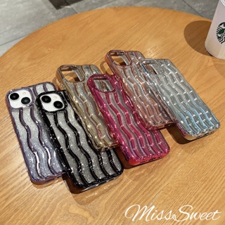 เคสโทรศัพท์มือถือ ลายดอกกุหลาบ 3D แกะสลักระลอกคลื่นน้ํา สีชมพู สีเงิน สําหรับ IPhone14 13 12 11 Pro Max IPhone11