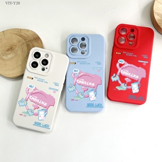 VIVO Y20 Y20i Y20S G Y12S Y12A Y17 Y15 Y12 Y16 Y19 Y91 Y95 Y91C Y1S 2021 Pink Illustration  เคส เคสโทรศัพท์