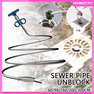 [พร้อม] เครื่องมือขุดลอกท่อแบบสปริง Sewer Pipe Unblocker Drain Cleaner Sticks Clog Kitchen Bathroom Sewer Cleaning Tool Kitchen Accessories