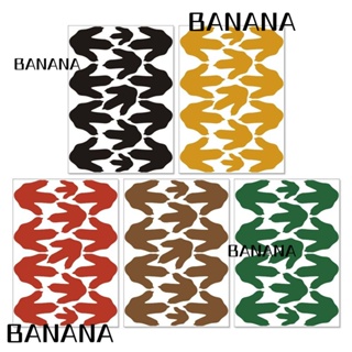 Banana1 สติกเกอร์ไวนิล ลายรอยเท้าไดโนเสาร์ ลอกออกได้ สําหรับติดตกแต่งผนังห้องนอนเด็ก