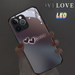 เคสโทรศัพท์มือถือ LED ลายหัวใจ สําหรับ iPhone 15 15Ultra 15plus 15pro 14Promax 14plus 13Promax 12ProMax 7 8plus XR XS X XSMAX 11ProMax 11pro