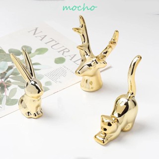 Mocho ฟิกเกอร์เซรามิค รูปสัตว์ สีทอง สําหรับตกแต่งห้อง
