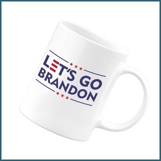 Lets Go Brandon แก้วมัก ลายชากาแฟ สร้างสรรค์ ของขวัญวันหยุด สําหรับบ้าน ออฟฟิศ