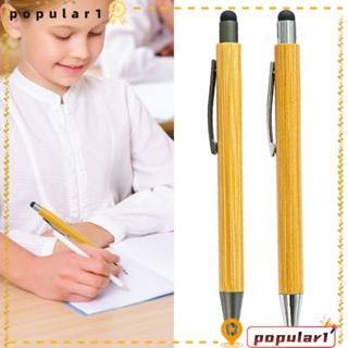 Popular 2-in-1 ปากกาลูกลื่น หน้าจอสัมผัส ความแม่นยําสูง สําหรับโรงเรียน สํานักงาน 10 ชิ้น