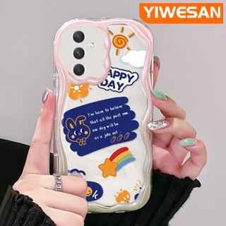 เคสโทรศัพท์มือถือแบบใส ลายการ์ตูนกระต่าย ดาวน่ารัก สีรุ้ง สําหรับ Samsung A54 5G A33 5G A34 5G A53 5G A73 5G