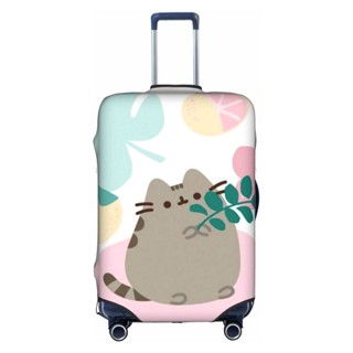 Pusheen ผ้าคลุมกระเป๋าเดินทาง แบบยืดหยุ่น ล้างทําความสะอาดได้ สําหรับกระเป๋าเดินทาง ขนาด 18-32 นิ้ว