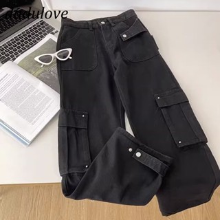 DaDulove💕 New American Ins High Street Thin Overalls Casual Pants Niche High Waist Wide Leg Pants Trousers