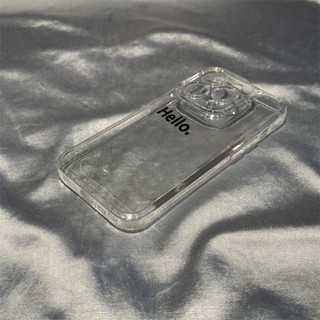 Hello English Phone Case For Iphone14promax Simple 11 13/Xr/Xs/7/8P Transparent Case 12