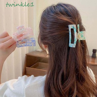 Twinkle1 กิ๊บติดผมอะคริลิค ทรงสี่เหลี่ยม หรูหรา เข้ากับทุกการแต่งกาย สําหรับผู้หญิง