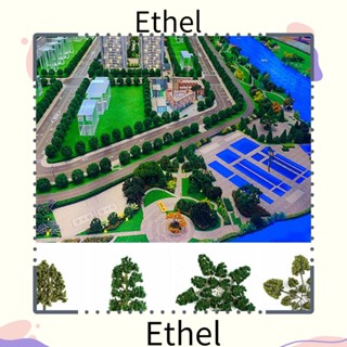 Ethel1 โมเดลต้นไม้จิ๋ว DIY สําหรับตกแต่งภูมิทัศน์ รถไฟ ทิวทัศน์ 30 ชิ้น