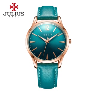 Ship tomorrow Julius JA-983 Men Wristwatch Waterproof Leather Hardlex Trendy Watch Gift