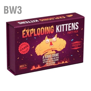 BW3 Cat Cards Board Game Set English Entertainment Interactive สำหรับครอบครัว ปาร์ตี้เพื่อน