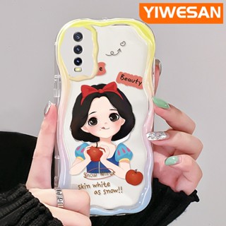 เคสโทรศัพท์มือถือ ซิลิโคนนิ่ม ใส กันกระแทก ลายการ์ตูนสโนว์ไวท์ สีครีม สําหรับ VIVO Y20 Y20i Y20S Y12s Y20 2021 Y11s Y12A Y20T Y20S M Y20S D