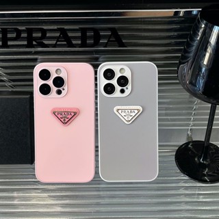 เคสโทรศัพท์มือถือแบบแก้ว กันฝุ่น กันกระแทก ลายโลโก้ Prada แฟชั่น สําหรับ Iphone 11 13 Pro Max Sweet IP 12 14 Pro Max