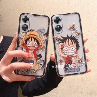 พร้อมส่ง ใหม่ เคสโทรศัพท์มือถือ ซิลิโคนนิ่ม ใส บางมาก กันกระแทก ลายการ์ตูนลูฟี่ Run Luffy สําหรับ OPPO A38 4G 2023 A38 4G