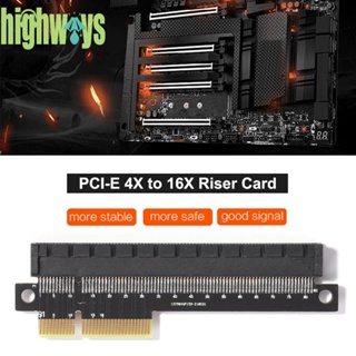 การ์ดอะแดปเตอร์แปลง PCI-E 4X เป็น 16X PCI-E 4X ตัวผู้ เป็นตัวเมีย [highways.th]