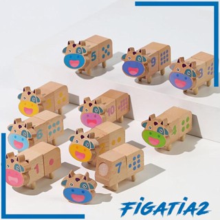 [Figatia2] ของเล่นบล็อกไม้ มอนเตสซอรี่ สําหรับเด็กผู้หญิง อายุ 4 5 6 ปี 10 ชิ้น