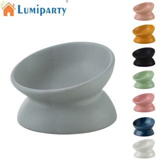 Lumiparty ชามเซรามิค แบบเอียง ออกแบบตามสรีรศาสตร์ ปลอดภัย ไร้ความเครียด สําหรับล้างจาน ไมโครเวฟ