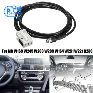 อะแดปเตอร์สายเคเบิลเสียง Aux ตัวเมีย 3.5 มม. 12Pin สําหรับรถยนต์ Mercedes Benz W169 W203 W209 W221 W164 R230