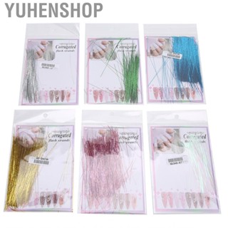 Yuhenshop 6 Bags Nail Art Glitter Striping Tape  Styling Lines