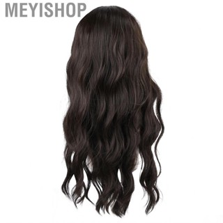 Meyishop High Temperature Long Curly Wig Lady Fashionable Wigs Fiber Women Black With