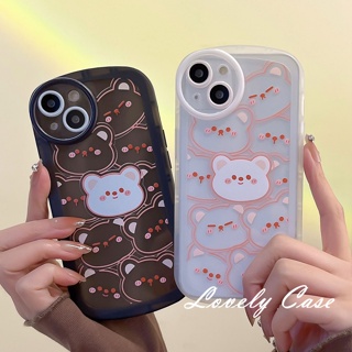 เคสโทรศัพท์มือถือแบบนิ่ม ใส ลายการ์ตูนหมีน่ารัก สําหรับ IPhone 14 13 12 11 Pro Max X XR Xs Max 8 7 6 6s Plus SE 2020