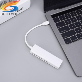 [Qcutable.th] ฮับ USB 2.0 RJ45 3 พอร์ต ความเร็วสูง สําหรับ Macbook แล็ปท็อป