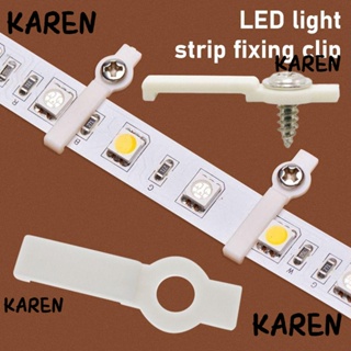 Karen คลิปหนีบสายไฟ LED พลาสติก สีขาว 8 มม. 10 มม. 12 มม. กันน้ํา 10 ชิ้น