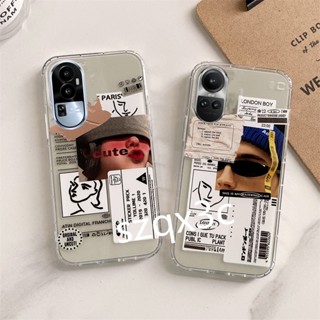 พร้อมส่ง เคสโทรศัพท์มือถือ ซิลิโคนนิ่ม แบบใส ลายหนังสือพิมพ์ สําหรับ OPPO A58 A78 NFC A98 A17 A17K A57 4G Reno 10 Pro+ 8Z 8 Pro 5G A58